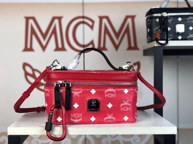 MCM女包 原單 30913 新款Rockstar化妝箱 百搭款女手提包 MCM單肩斜挎包  mdmc1372