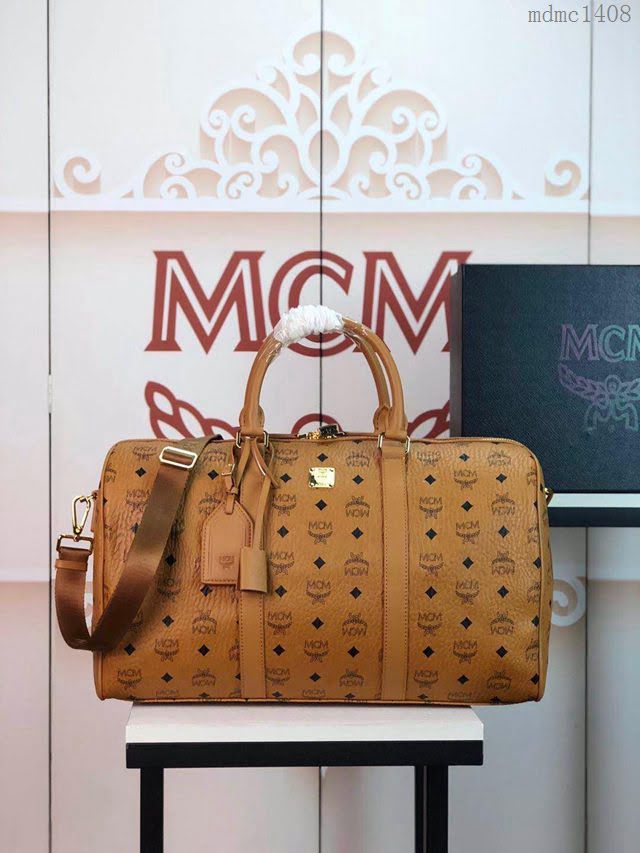 MCM旅行包 原單 6022 MCMTraveler Visetos 週末旅行包 Visetos印花塗層帆布 經典款MCM旅行袋  mdmc1408