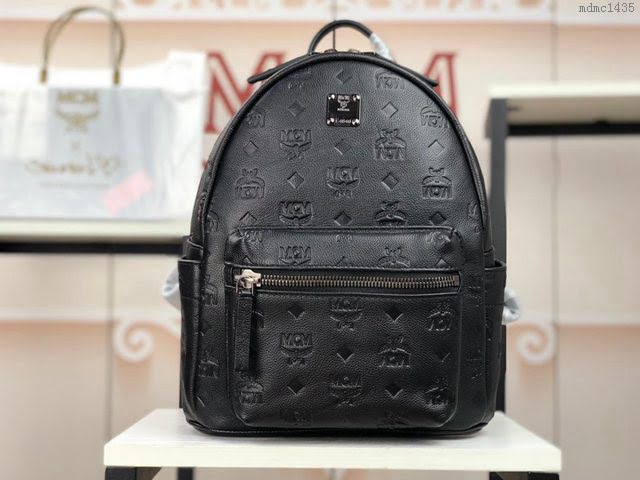 MCM雙肩包 原單 5915 MCM全皮凹凸印花LOGO雙肩包 進口牛皮 MCM後背包  mdmc1435