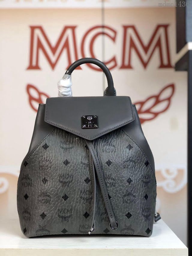 MCM雙肩包 原單 5922 2019新款 Essential兩用包 頂部邊緣抽繩設計 正面翻蓋 MCM女背包  mdmc1436