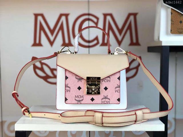 MCM女包 原單 6246拼色 原單新品 Patricia色塊單肩包 經典Visetos圖案 MCM手提女包 手拎包 MCM斜挎包  mdmc1442