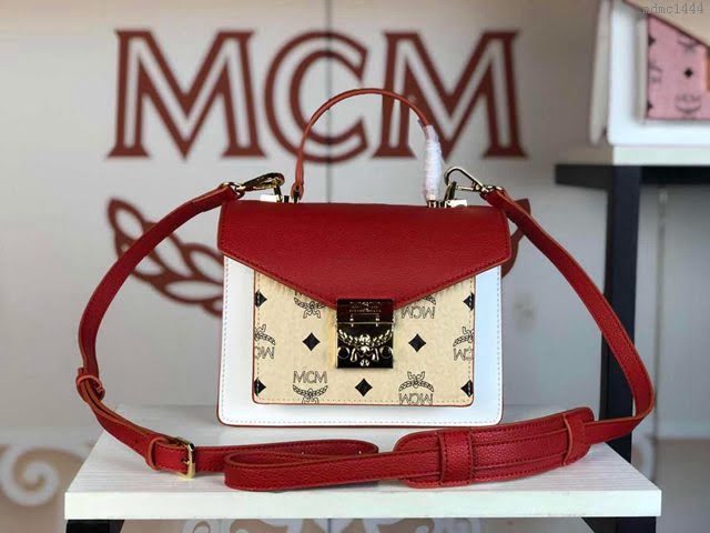 MCM女包 原單 6246拼色 原單新品 Patricia色塊單肩包 經典Visetos圖案 MCM手提女包 手拎包 MCM斜挎包  mdmc1444