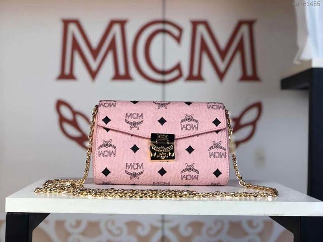 MCM女包 原單 6225小號 Patricia鏈條包 復古印花 信封式手拿包 MCM鏈條斜挎包  mdmc1455