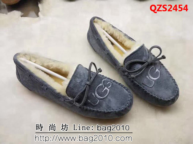 UGG 9022 新款毛毛 刺繡版 蝴蝶結 豆豆鞋 QZS2454