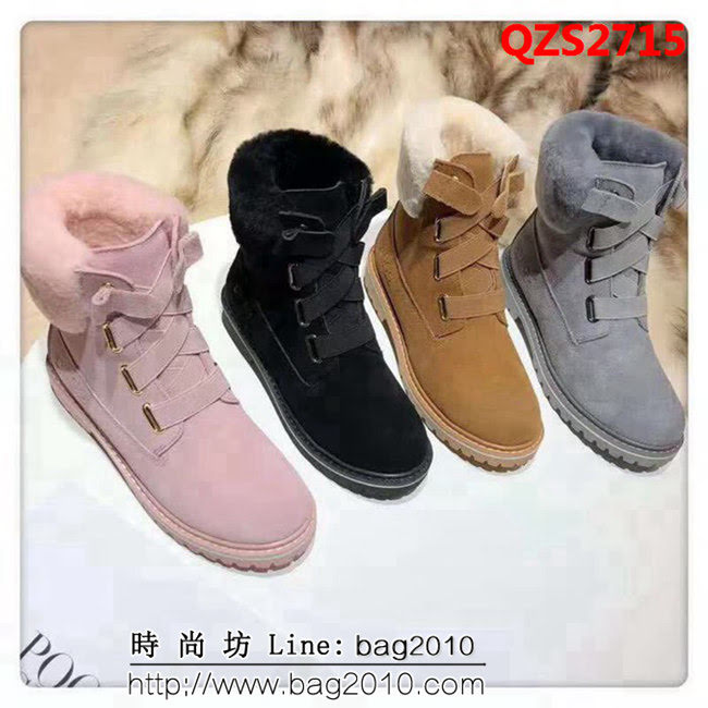 UGG 2018新品 3M防潑水 翻毛鞋幫 絲光牛反皮馬丁靴 QZS2715