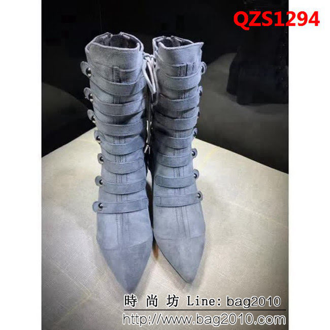 DIOR迪奧 Cruise Clollection 系列 絨裏8寸短靴 灰色 QZS1294