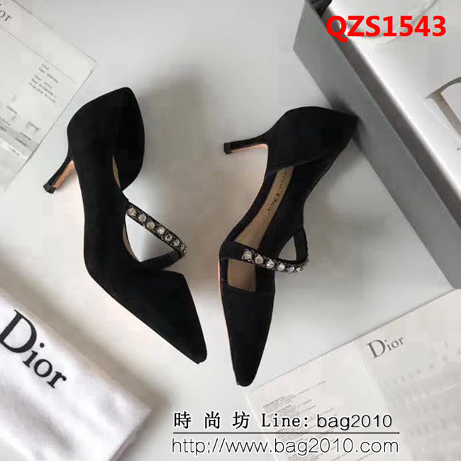 DIOR迪奧 2018秋季新款 磨砂皮 高跟女單鞋 QZS1543