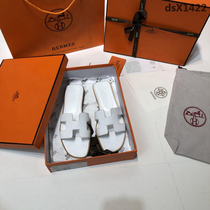 HERMES愛馬仕 頂級品質 2018手掌紋系列 貴婦拖鞋 休閒百搭款 真皮底女拖鞋  dsX1422