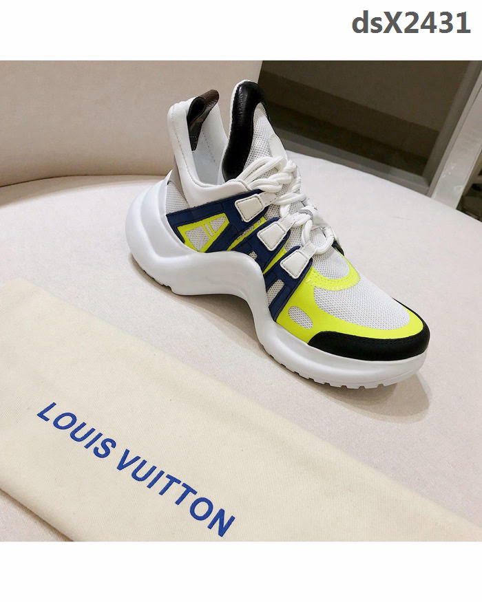 路易威登LV 2019爆款 LV經典Stellar 運動鞋 藍色Monogram牛仔布 高幫女休閒鞋  dsX2431