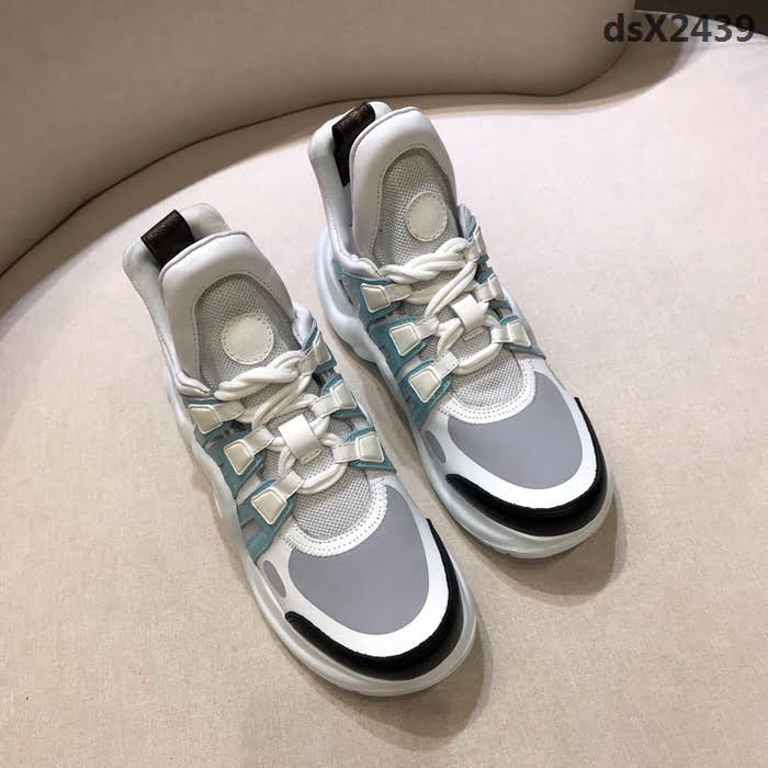 路易威登LV 2019爆款 LV經典Stellar 運動鞋 藍色Monogram牛仔布 高幫女休閒鞋  dsX2439