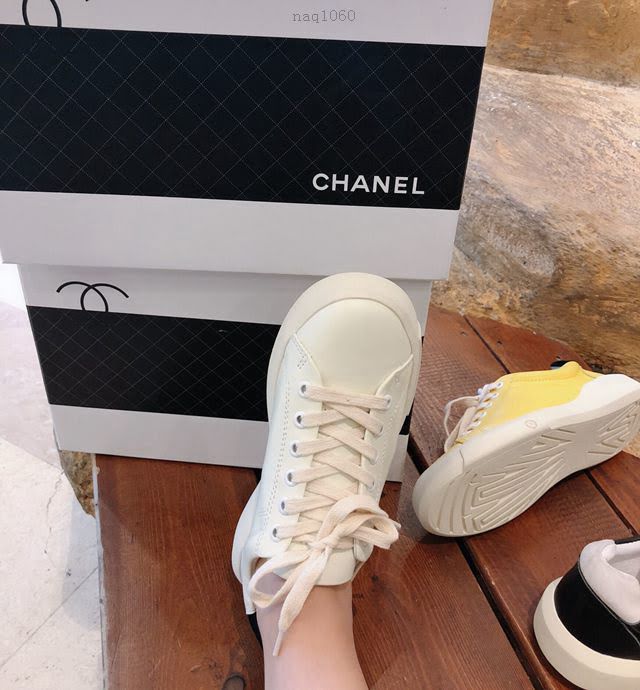 Chanel女鞋 香奈兒休閒百搭運動鞋 Chanel女款時尚板鞋  naq1060
