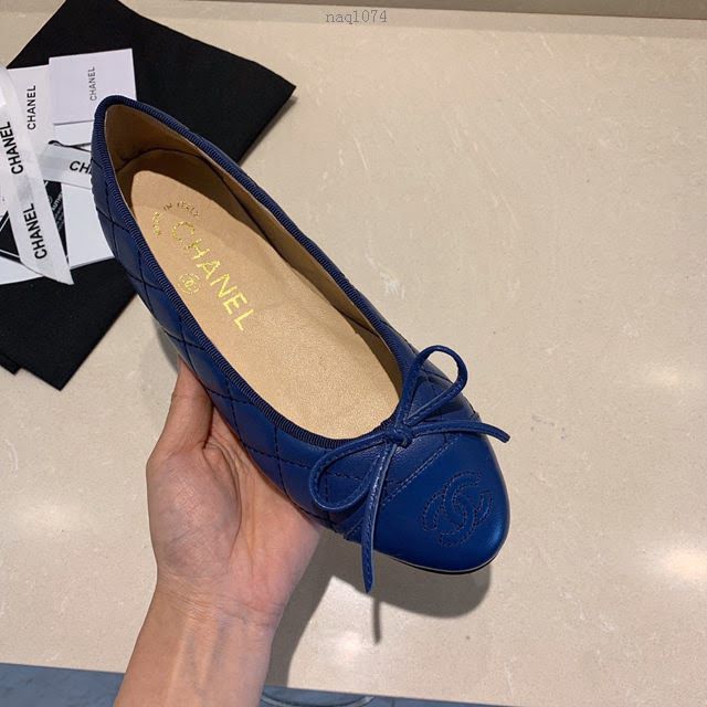 Chanel女鞋 香奈兒頂級芭蕾舞鞋 Chanel羊皮舒適平底鞋  naq1074