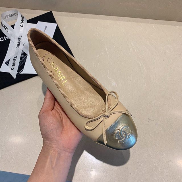 Chanel女鞋 香奈兒頂級芭蕾舞鞋 Chanel羊皮舒適平底鞋  naq1079