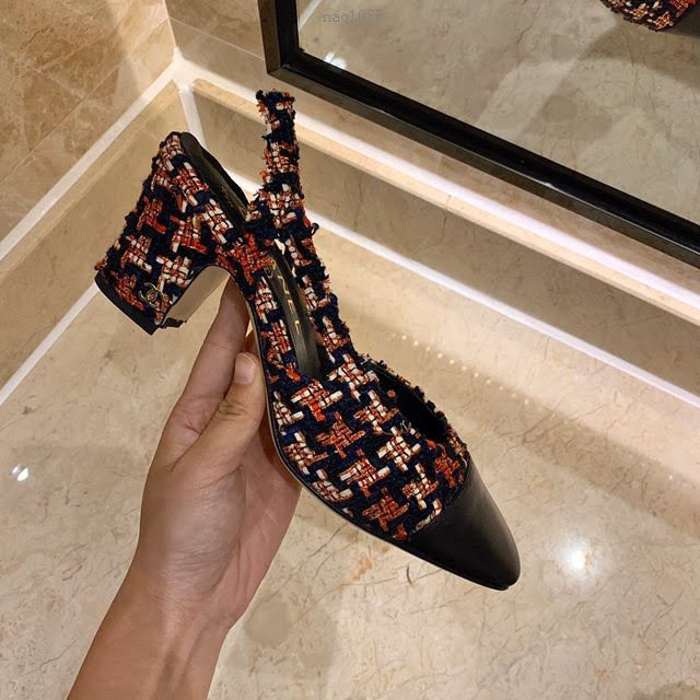 Chanel女鞋 香奈兒時尚經典涼鞋 Chanel中跟涼鞋  naq1085