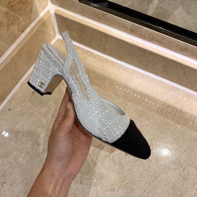 Chanel女鞋 香奈兒時尚經典涼鞋 Chanel中跟涼鞋  naq1088