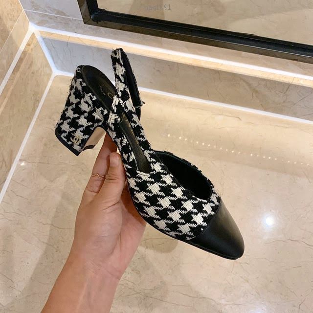 Chanel女鞋 香奈兒時尚經典涼鞋 Chanel中跟涼鞋  naq1091