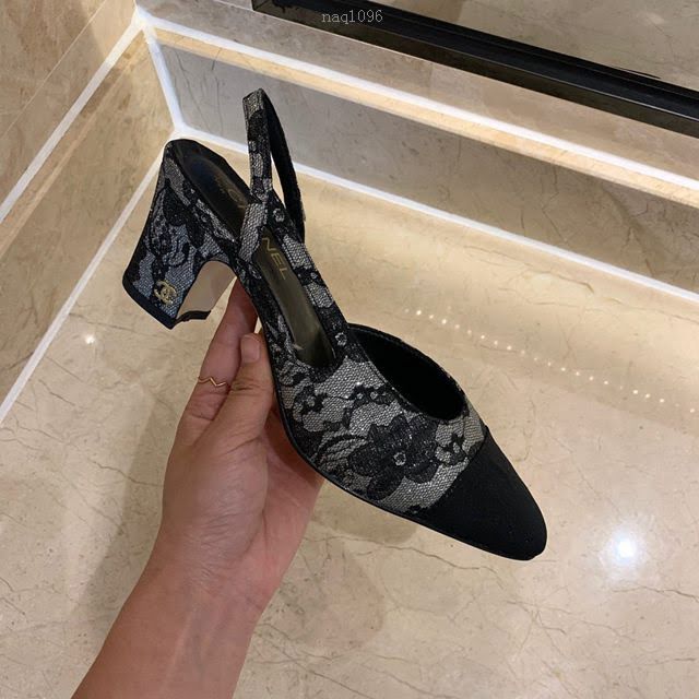 Chanel女鞋 香奈兒時尚經典涼鞋 Chanel中跟涼鞋  naq1096