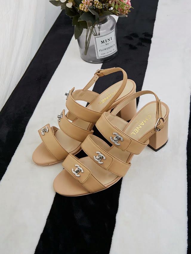 Chanel女鞋 香奈兒經典爆款涼鞋 Chanel高跟涼鞋  naq1116
