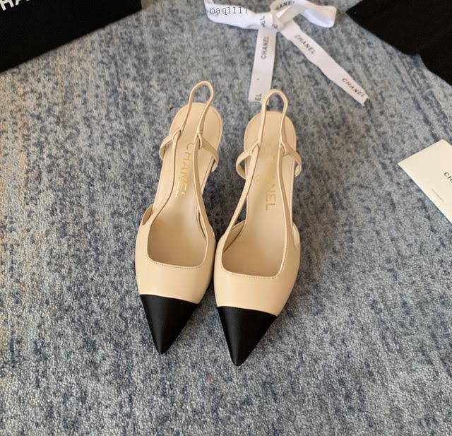 Chanel女鞋 香奈兒2020Cruise新款 小香單鞋 Chanel羊皮高跟涼鞋  naq1117