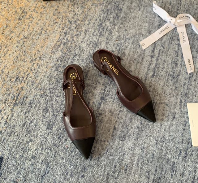 Chanel女鞋 香奈兒2020Cruise新款 小香單鞋 Chanel羊皮後空涼鞋  naq1125
