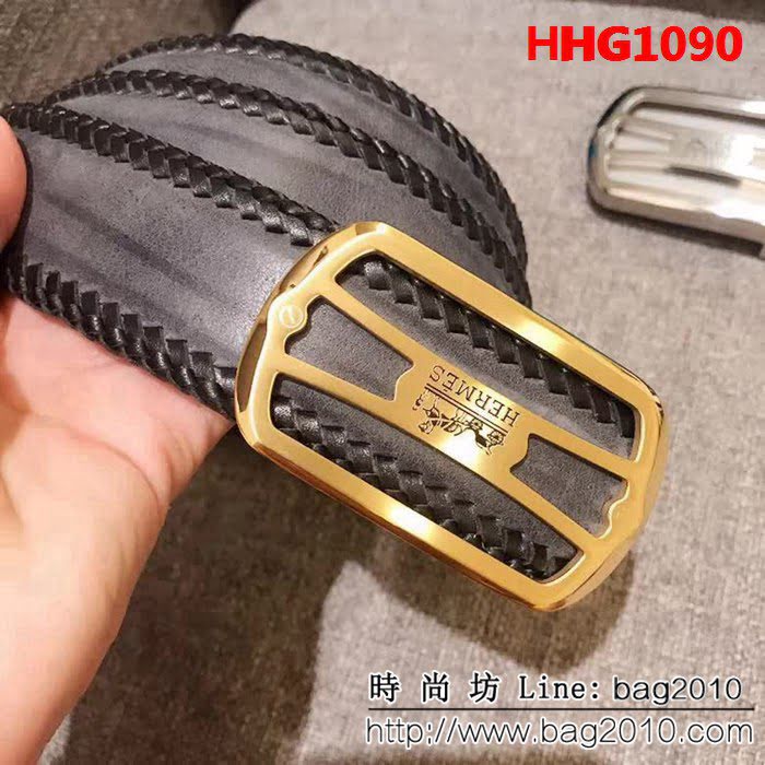 愛馬仕HERMES 專櫃熱推款 經典扣 進口牛皮 男士皮帶高端男士皮帶 HHG1090