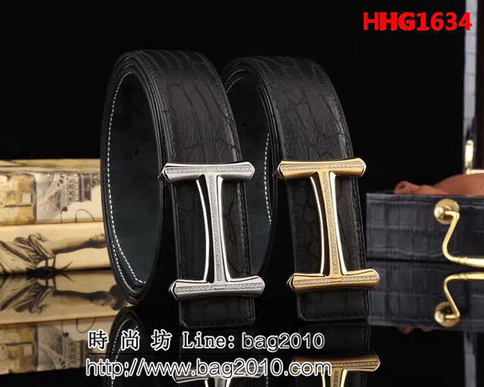 愛馬仕HERMES 正面進口北美馴鹿皮 優質五金件高端男士皮帶 HHG1634