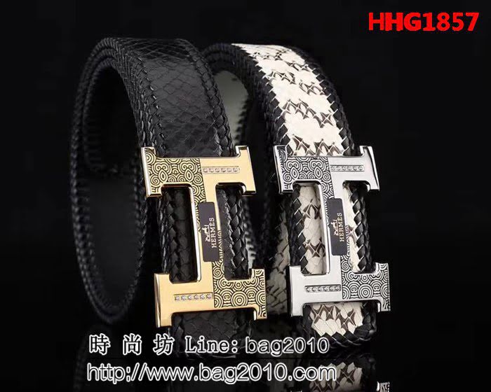 愛馬仕HERMES 精品五金扣頭 專櫃特色logo 2018新品 高端男士皮帶 HHG1857