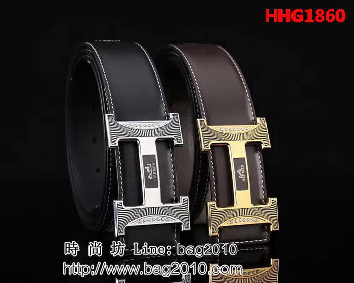 愛馬仕HERMES 精品五金扣頭 專櫃特色logo 2019新品 高端男士皮帶 HHG1860