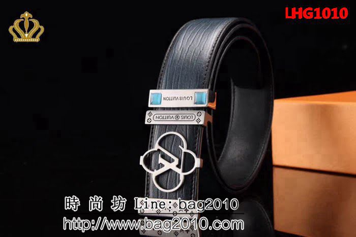 路易威登LV 鯊魚紋 法國巴黎專櫃新款 2017秋冬新品 男士皮帶 LHG1010