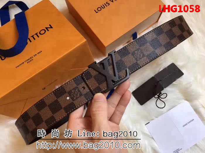 路易威登LV 扣皮帶系列 MADE in S ain 原單水貨M9807 高端男士皮帶 LHG1058