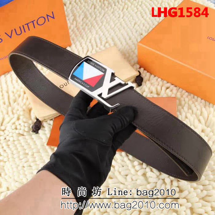 路易威登LV 的LV雙面款式 頭層牛皮 商務休閒 男士皮帶 LHG1584