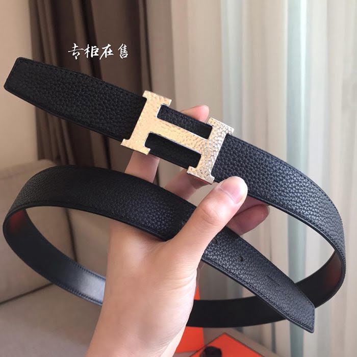 HERMES皮帶 雙面小牛皮 togo底皮 進口白夾心 雙面皮帶 愛馬仕男腰帶  hgh1912