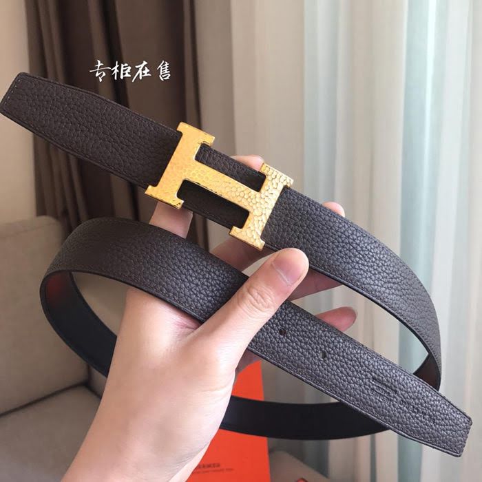 HERMES皮帶 雙面小牛皮 togo底皮 進口白夾心 雙面皮帶 愛馬仕男腰帶  hgh1913