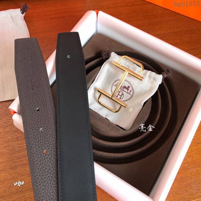 HERMES皮帶 專櫃同步 Hermes-Royal皮帶扣 進口togo小牛皮 雙面皮腰帶 愛馬仕男士皮帶  hgh1955