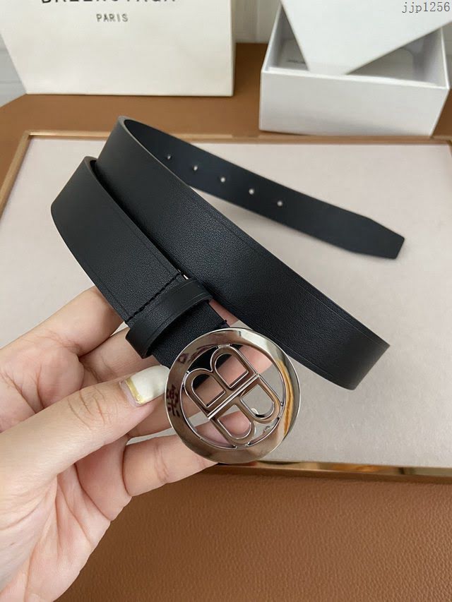 Balenciaga女士皮帶 巴黎世家雙面用牛皮腰帶  jjp1256
