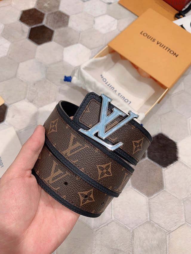 LV新款皮帶 路易威登高端男士腰帶 精緻手工繪邊  jjp1629