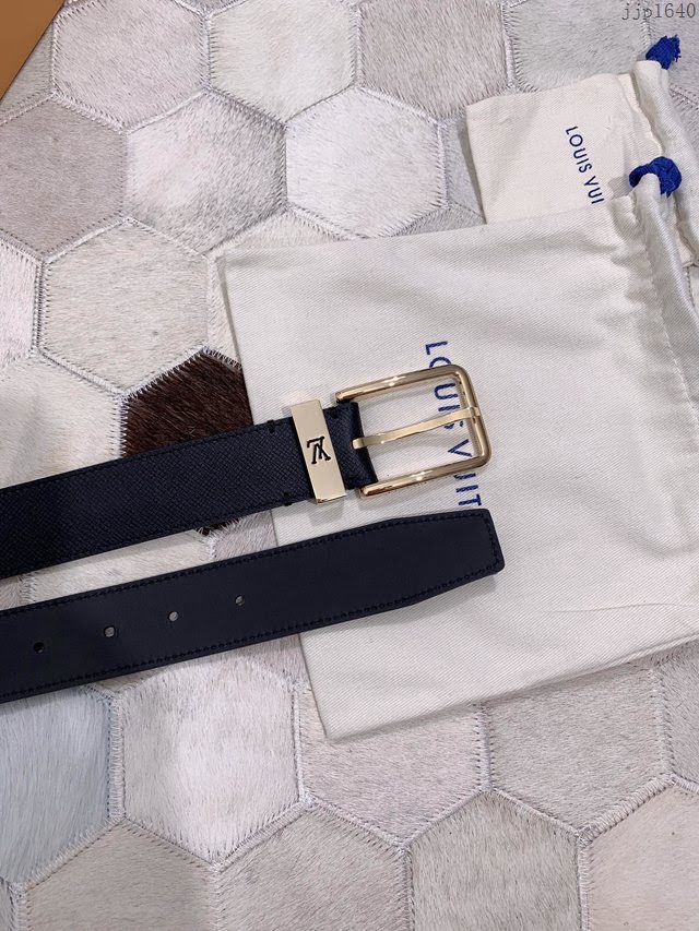 LV新款皮帶 路易威登高端男士腰帶 精緻手工繪邊  jjp1640