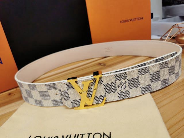 LV新款男士皮帶 路易威登Initiales搭扣雙面腰帶  jjp1715