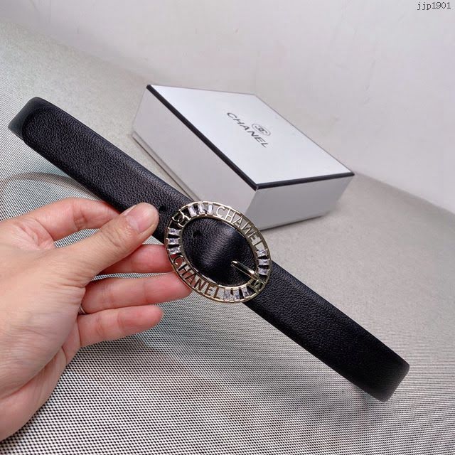 Chanel女士皮帶 香奈兒雙C時尚腰帶  jjp1901
