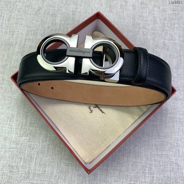 菲拉格慕男士皮帶 Ferragamo雙面牛皮紋理腰帶  jjp1911