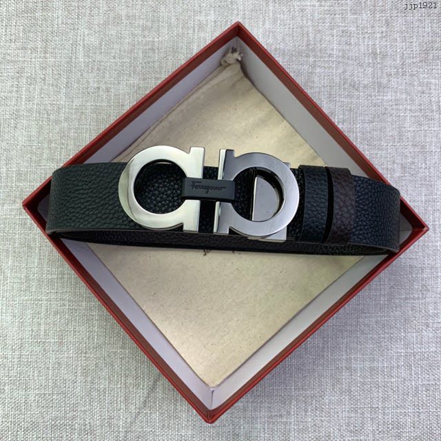 菲拉格慕男士皮帶 Ferragamo雙面牛皮紋理腰帶  jjp1921