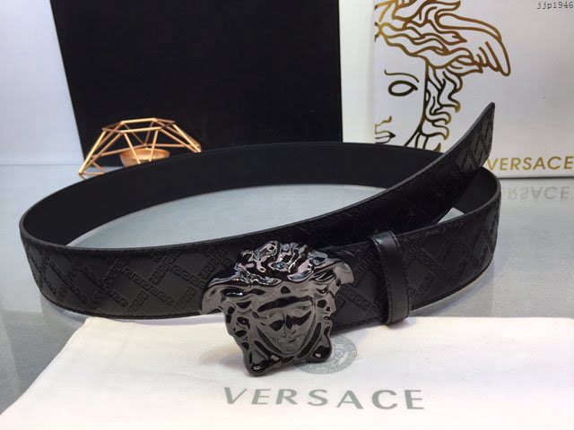 VERSVE男士皮帶 範思哲希臘回紋壓花腰帶  jjp1946