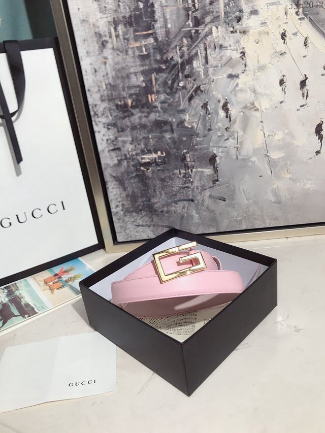 Gucci經典皮帶 古奇方扣牛皮腰帶  jjp2042