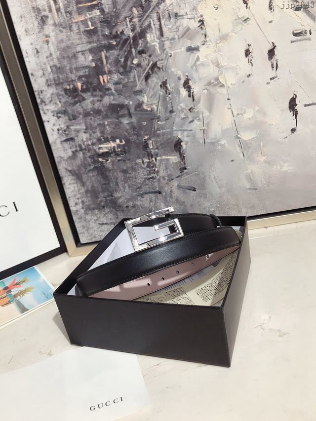 Gucci經典皮帶 古奇方扣牛皮腰帶  jjp2043