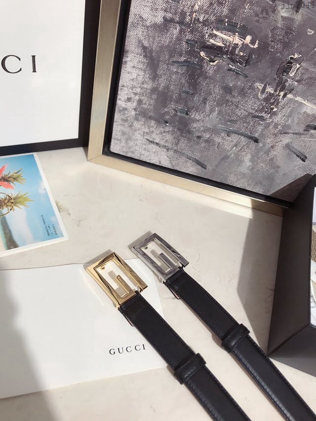 Gucci經典皮帶 古奇方扣牛皮腰帶  jjp2044