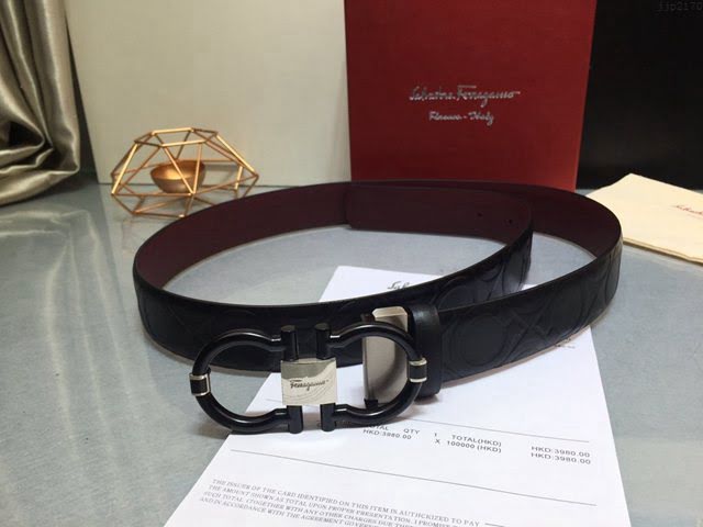 菲拉格慕男士皮帶 Ferragamo雙面牛皮腰帶  jjp2170