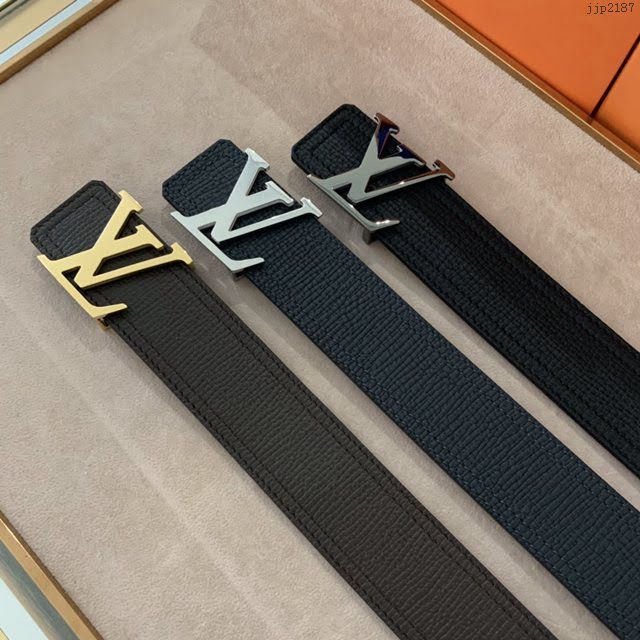 LV新款男士皮帶 路易威登Gancio五金腰帶  jjp2187