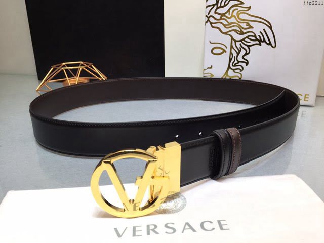 VERSVE男士皮帶 範思哲可逆皮帶 範思哲小牛皮美杜莎V型扣孔腰帶  jjp2211