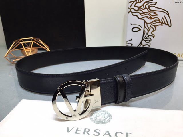 VERSVE男士皮帶 範思哲可逆皮帶 範思哲小牛皮美杜莎V型扣孔腰帶  jjp2213