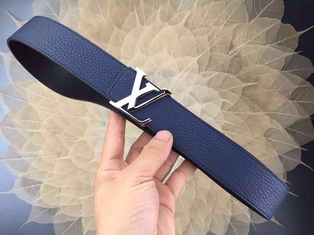 LV新款男士皮帶 路易威登荔枝紋精品腰帶  jjp2242